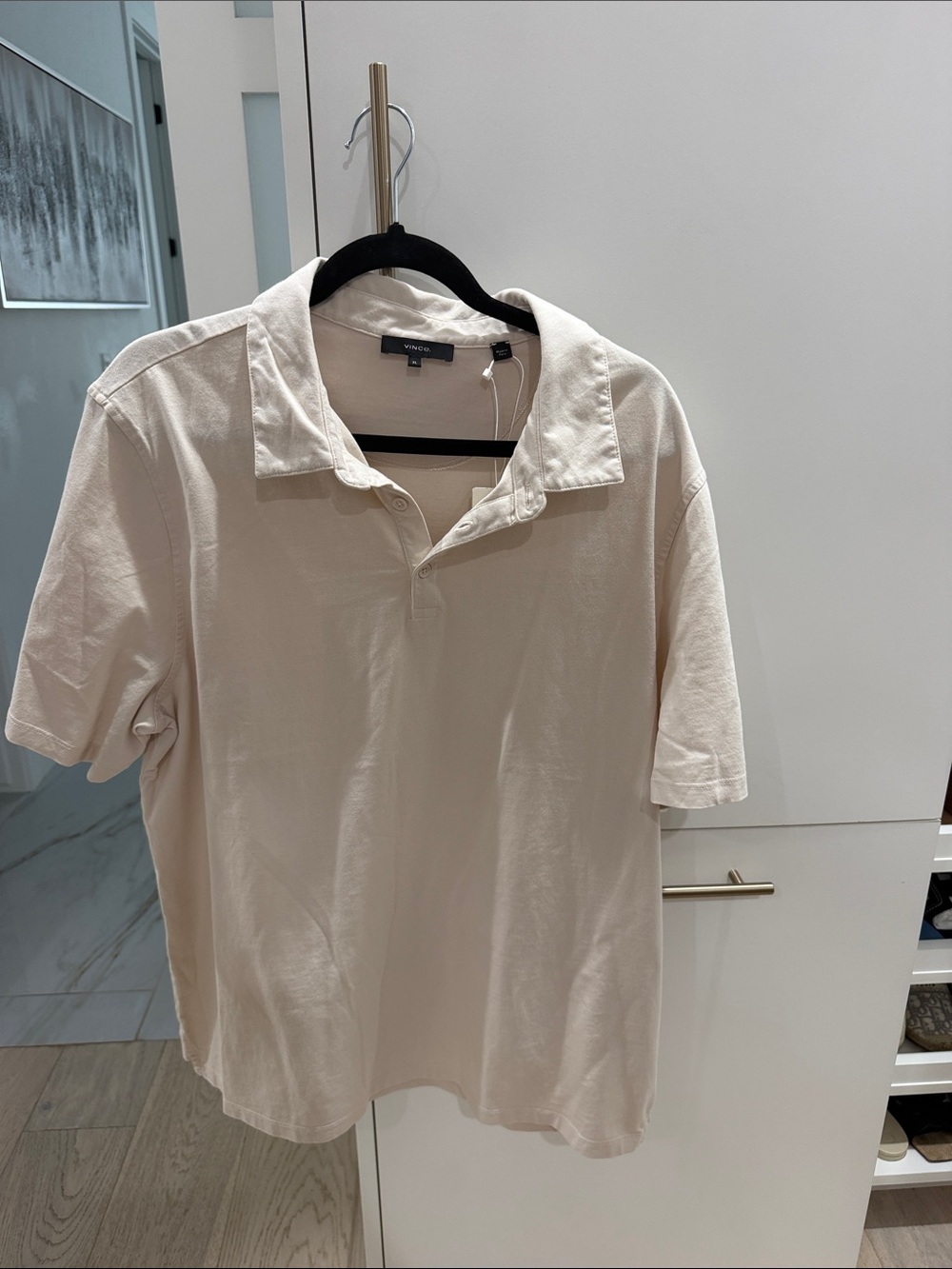 Two by Vince Camuto Men's Light Beige Polo